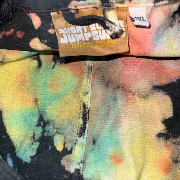 Big bud press short sleeve Colorful Tie-Dye Jumpsuit - Picture 3 of 5